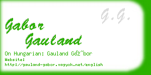 gabor gauland business card